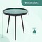 Green Wood Mid-Century Modern Coffee End Table with 16/20 Inch Sea Shell Decoration